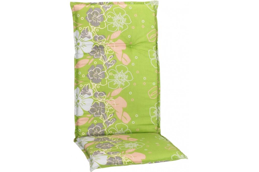 Baha virágmintás párna magastámlás székhez világos zöld 118x50x6cm
