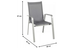 Urban kültéri alumínium Prémium szék grafitszürke 68900 - 4