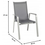 Urban kültéri alumínium Prémium szék grafitszürke 68900 - 4