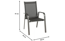 Urban kültéri alumínium Prémium szék antracitszürke 68900 - 5