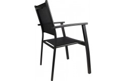 Acatop rakásolható alacsonytámlás alumínium szék antracit-fekete 46900 - 2