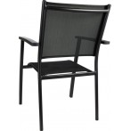 Acatop rakásolható alacsonytámlás alumínium szék antracit-fekete 46900 - 3