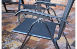 Acatop kültéri összecsukható alumínium szék antracit-fekete 69900 - 3