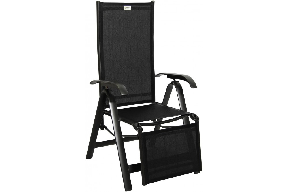 Acatop kültéri összecsukható Prémium nyugágy szék antracit-fekete 89900 - 1