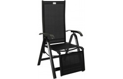 Acatop kültéri összecsukható Prémium nyugágy szék antracit-fekete 89900 - 1