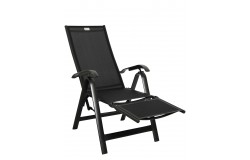 Acatop kültéri összecsukható Prémium nyugágy szék antracit-fekete 89900 - 2