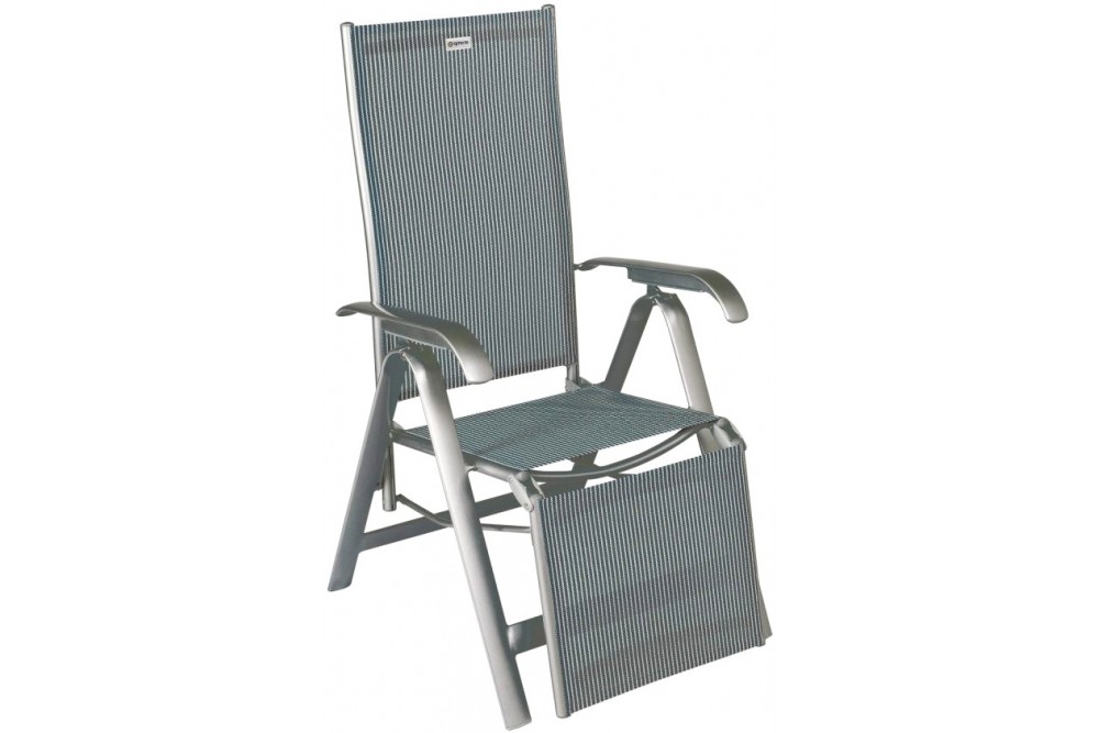Acatop kültéri összecsukható Prémium nyugágy szék platina-szürke csíkos 89900 - 1