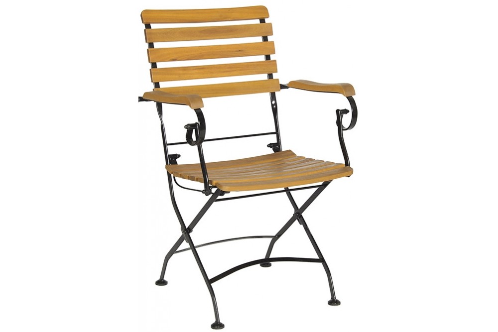 Lindau összecsukható karfás sörkerti szék (akác) 42900 - 1