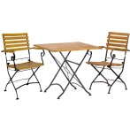 Lindau sörkerti szett 2 karfás szék és 80x80cm asztal akácfa 147900 - 1