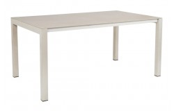 Auris étkező asztal rozsdamentes acél váz kerámia asztallap 200x100cm cement fehér 564900 - 1