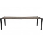 Kültéri kihúzható étkező asztal 160-267x92cm alumínium váz HPL asztallap antracit 535900 - 1
