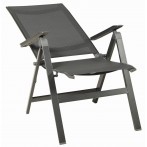 Kültéri étkezőszett 4 összecsukható szék 180x80cm asztal alumínium-HPL antracit 585900 - 4