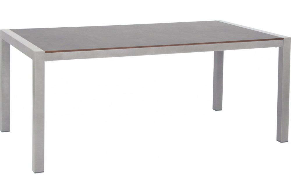 Kültéri étkező asztal alumínium váz HPL asztallap 180x80cm platina 349900 - 1