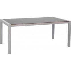 Kültéri étkező asztal alumínium váz HPL asztallap 180x80cm platina