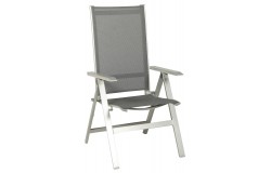 Kültéri étkezőszett 4 összecsukható szék 180x80cm asztal alumínium-HPL platina 585900 - 3