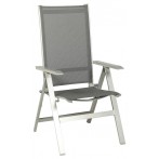 Kültéri étkezőszett 4 összecsukható szék 180x80cm asztal alumínium-HPL platina 585900 - 3