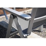 Kültéri étkezőszett 4 összecsukható szék 180x80cm asztal alumínium-HPL platina 585900 - 8