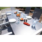 Kültéri étkezőszett 160-220cm kihúzható asztal és 6 szék alumínium-HPL grafitszürke 819900 - 5