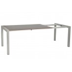 Kültéri étkezőszett 160-220cm kihúzható asztal és 6 szék alumínium-HPL grafitszürke 819900 - 9