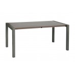 Kültéri étkezőszett 160-220cm kihúzható asztal 4 rakásolható szék alumínium-HPL antracit 684900 - 4