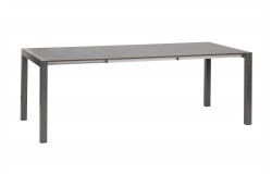 Kültéri étkezőszett 160-220cm kihúzható asztal 4 rakásolható szék alumínium-HPL antracit 684900 - 5