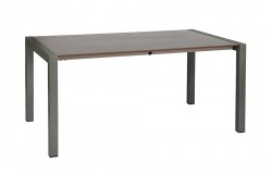 Kültéri étkezőszett 160-220cm kihúzható asztal 6 alacsonytámlás rakásolható szék alumínium-HPL 837900 - 2