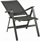 Kültéri étkezőszett 160-220cm kihúzható asztal 6 összecsukható szék alumínium-HPL antracit 819900 - 4