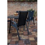 Acatop rakásolható magastámlás alumínium szék antracit-fekete 64900 - 5