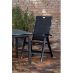 Kültéri étkezőszett 160x90cm asztal 4db összecsukható szék alumínium-topalit antracit 519500 - 5