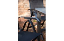 Kültéri étkezőszett 160x90cm asztal 4db összecsukható szék alumínium-topalit antracit 519500 - 8