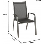 Urban kültéri étkezőszett 160x90cm asztal 4db rakásolható szék alumínium-topalit 499500 - 10