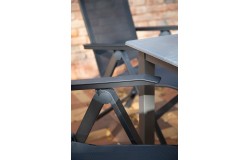 Urban kültéri étkezőszett 160x90cm asztal 4db összecsukható szék alumínium-topalit antracit 479500 - 5