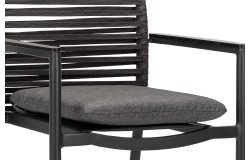 New Jersey rakásolható alacsonytámlás alumínium bisztró szék antracit 49900 - 2