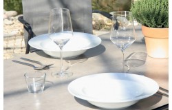 Kültéri étkező asztal alumínium váz üveg asztallap 160x80cm antracit 171900 - 4