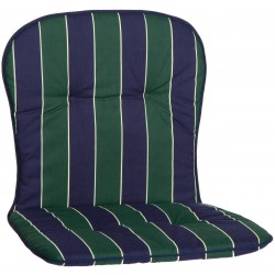 Bally kék-zöld csíkos párna alacsonytámlás székhez 80x44x4cm