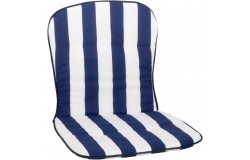 Bally kék-fehér csíkos párna alacsonytámlás székhez 80x44x4cm 4100 - 1
