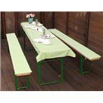 Sörpad párna és terítő zöld kockás (220x70cm méretű asztalhoz)