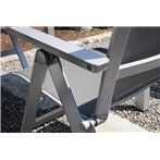 Urban kültéri összecsukható Prémium szék grafitszürke 61900 - 5