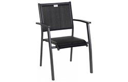 Acatop alacsonytámlás alumínium szék 2 db-os szett antracit-fekete
