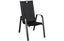 Acatop rakásolható magastámlás alumínium szék antracit-fekete 64900 - 1