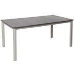 Kültéri alumínium étkezőasztal 160x90cm platina-palaszürke (topalit) 229900 - 1