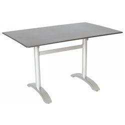 Összecsukható bisztró asztal 120x80cm platina-palaszürke (alumínium-topalit)