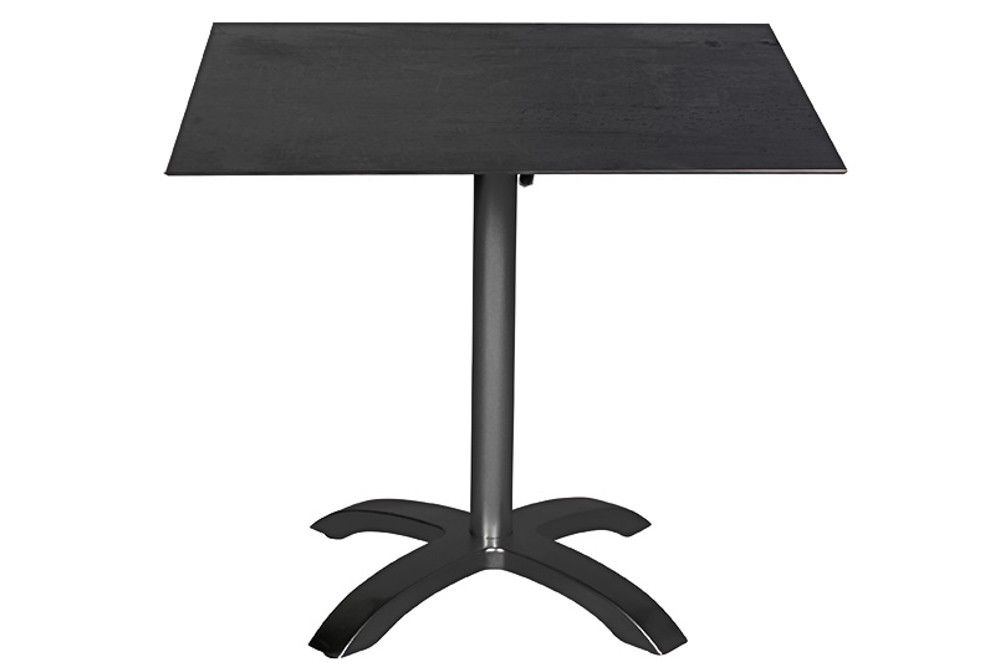 Összecsukható alumínium bisztró asztal 80x80cm antracit (HPL)