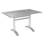 Összecsukható alumínium bisztró asztal 120x80cm platina-cementszürke (HPL) 129900 - 1