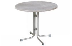 Összecsukható kerek bisztró asztal 80cm platina-cementszürke (topalit)
